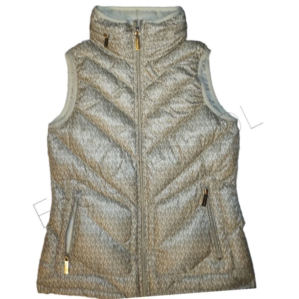 74_Michael Kors Reversible Logo Print Quilted Vest